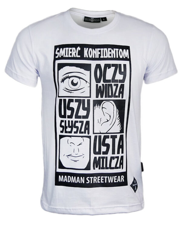 Koszulka ŚMIERĆ KONFIDENTOM biała Koszulka ŚMIERĆ KONFIDENTOM biała