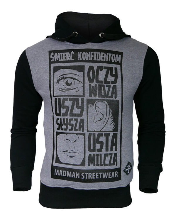 Bluza z kapturem ŚMIERĆ KONFIDENTOM Bluza z kapturem ŚMIERĆ KONFIDENTOM