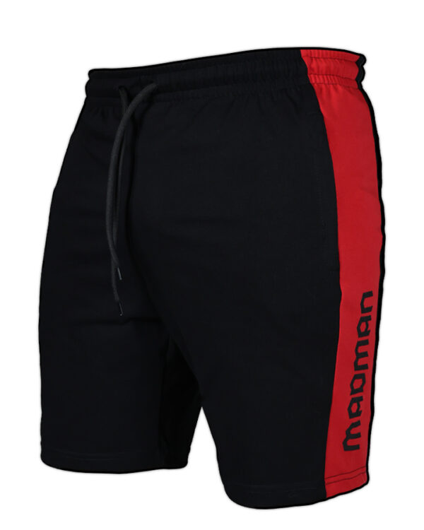 Spodenki bawełniane czarne-czerwone